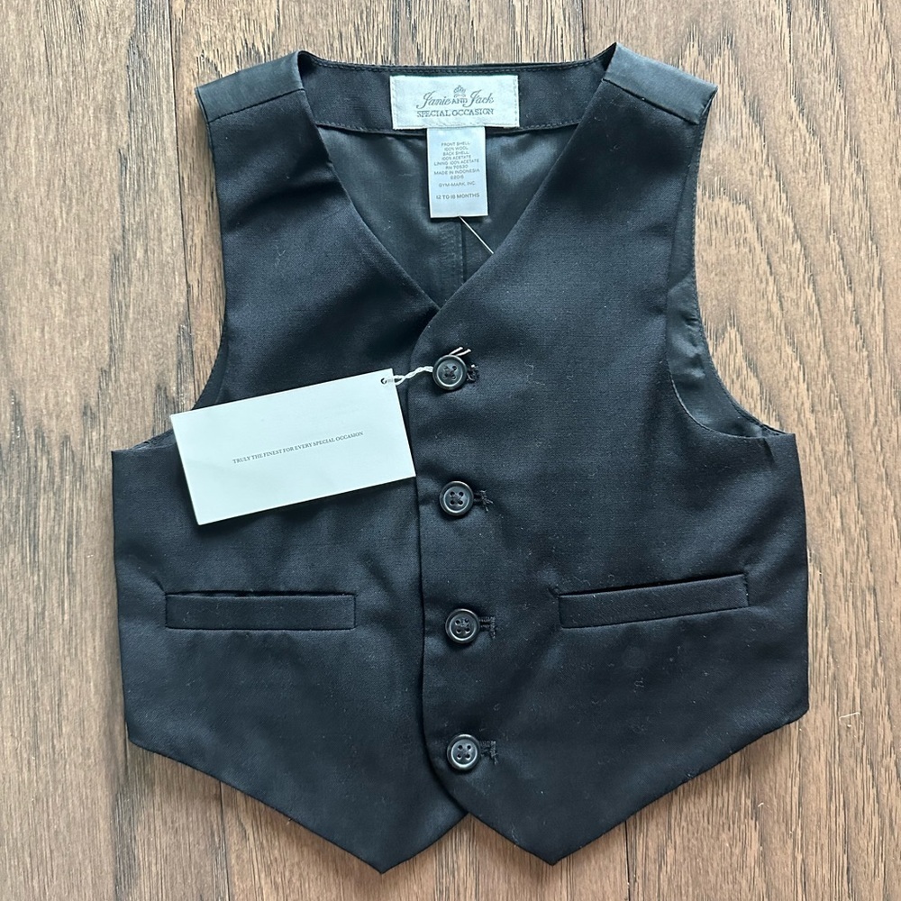 Janie and Jack Special Occasion Suit Vest